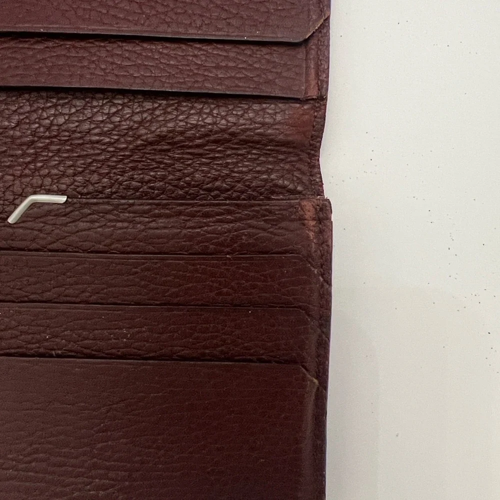 🔥Cartier🔥👠💍Vintage Beautiful Dark Leather Wallet